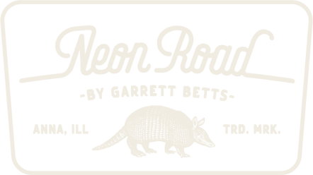 Neon Road by Garrett Betts in Anna Illinois badge.