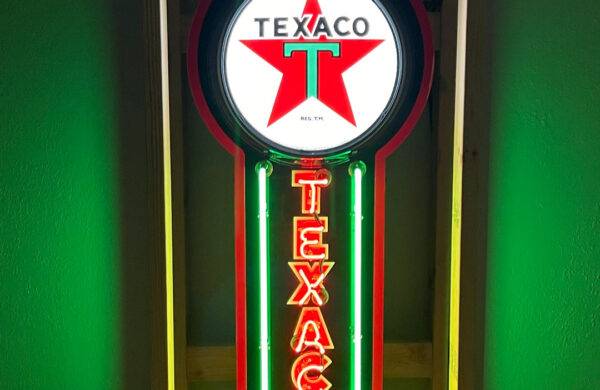 Neon road texaco sign