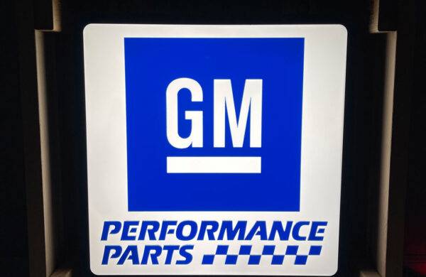 Neon road genuine chevrolet parts round sign