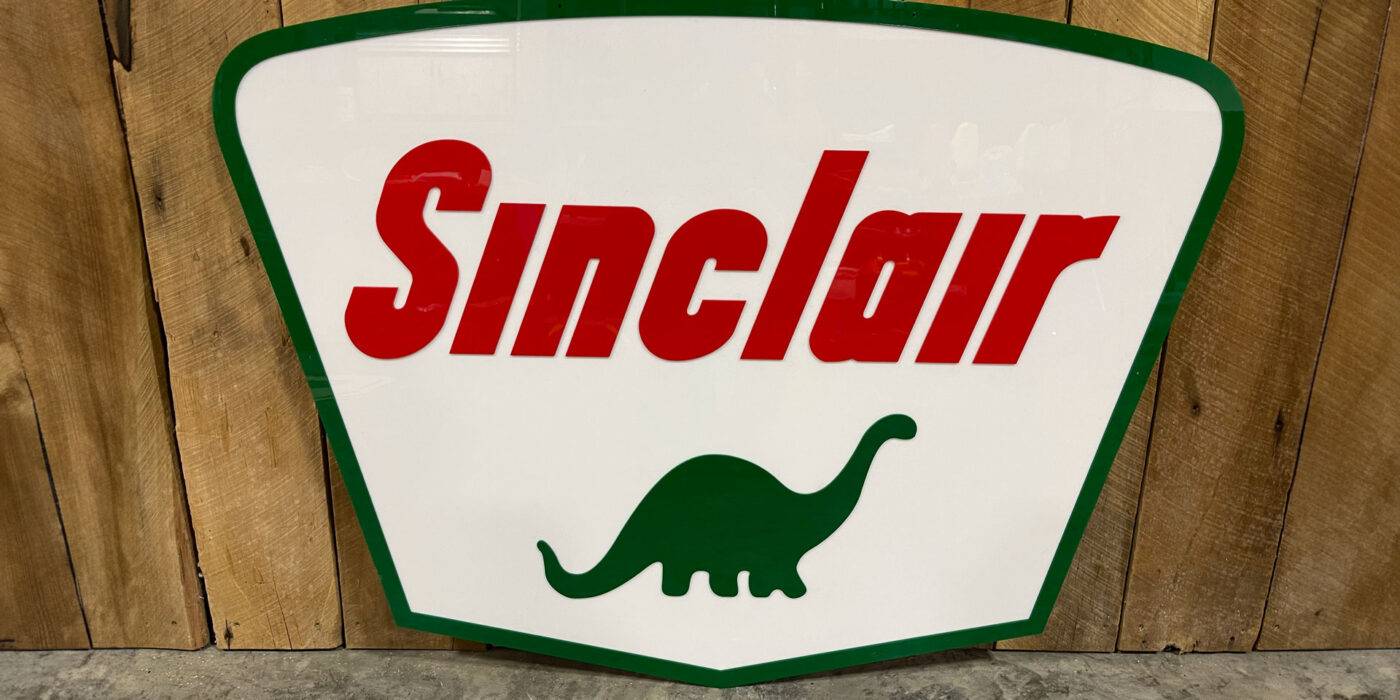 Neon road Sinclair wall hanger sign