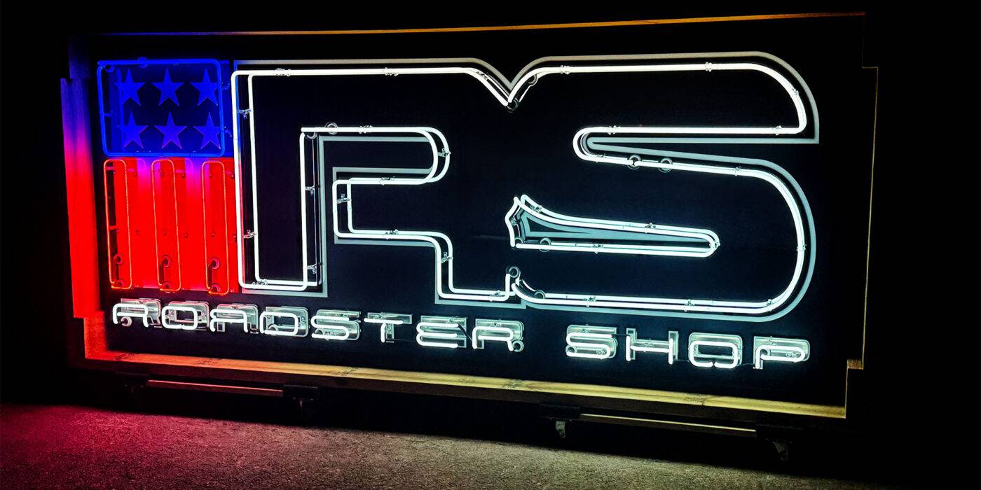 Roadster shop neon sign